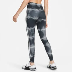 Nike Dri-Fit One Luxe Mid-Rise All Over Print Calzamaglia Donna - Nero, Grigio -Attrezzatura Da Tennis 55882000 16