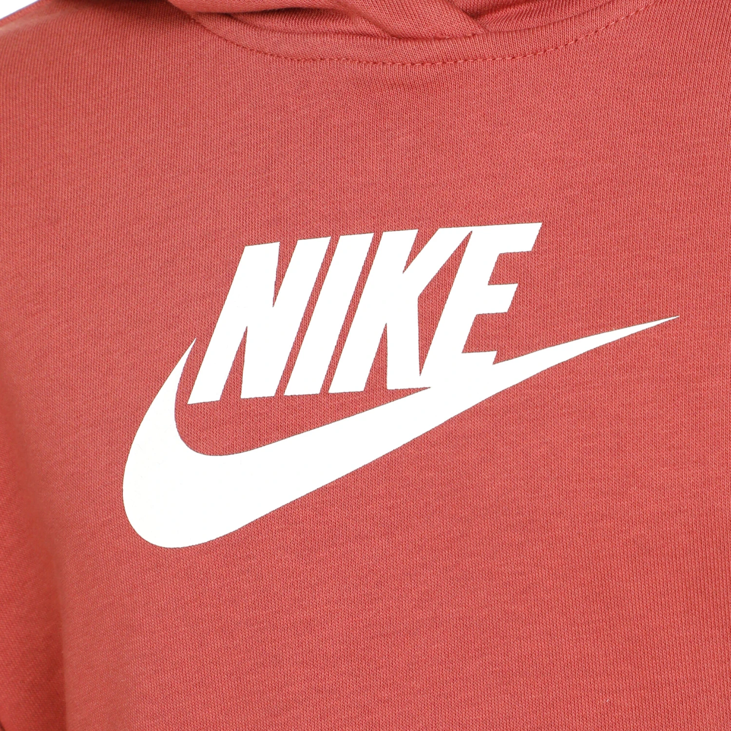 Nike Sportswear Club French Terry Cropped Felpa Con Cappuccio Ragazze - Arancione, Bianco 5 Nike Sportswear Club French Terry Cropped Felpa Con Cappuccio Ragazze - Arancione, Bianco - immagine 3