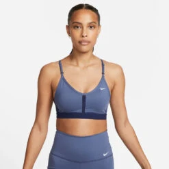 Nike Dri-Fit Indy V-Neck Reggiseni Sportivi Donna - Blu Scuro -Attrezzatura Da Tennis 56664000 13