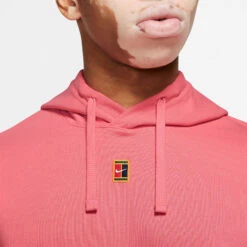 Nike Dri-Fit Court Heritage Fleece Felpa Con Cappuccio Uomini - Corallo 17 Nike Dri-Fit Court Heritage Fleece Felpa Con Cappuccio Uomini - Corallo -Attrezzatura Da Tennis 57120000 16
