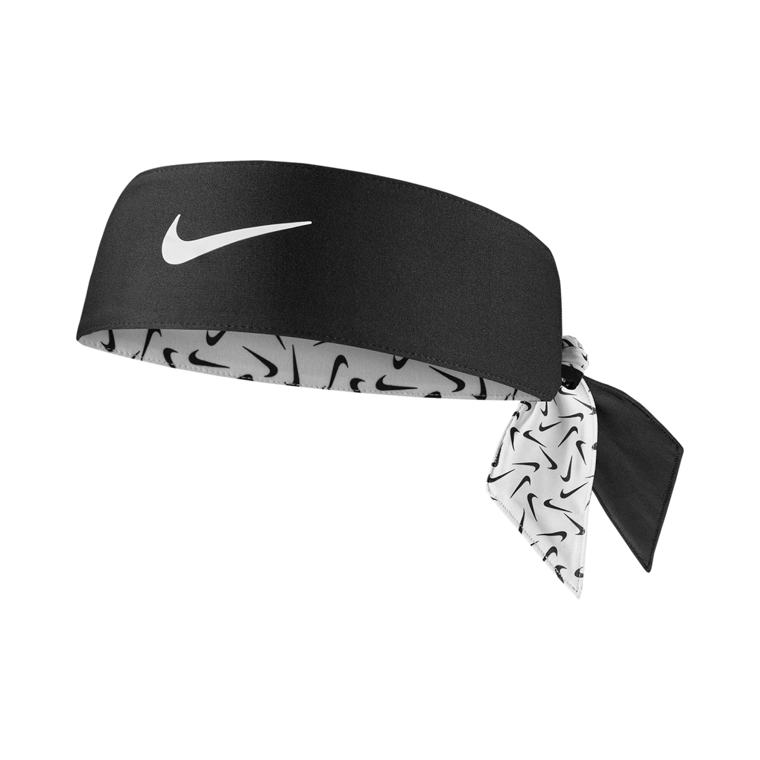 Nike Dri-Fit Head Tie 3.0 Reversible Printed Bandana - Bianco, Nero 3 Nike Dri-Fit Head Tie 3.0 Reversible Printed Bandana - Bianco, Nero
