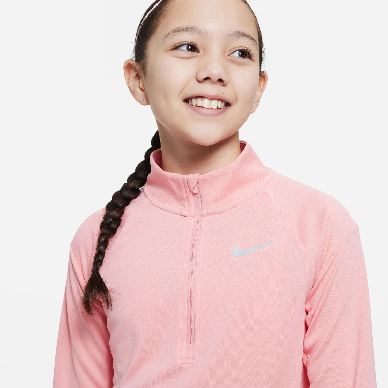 Nike Dri-Fit Big Kids Manica Lunga Ragazze - Rosa 10 Nike Dri-Fit Big Kids Manica Lunga Ragazze - Rosa - immagine 8